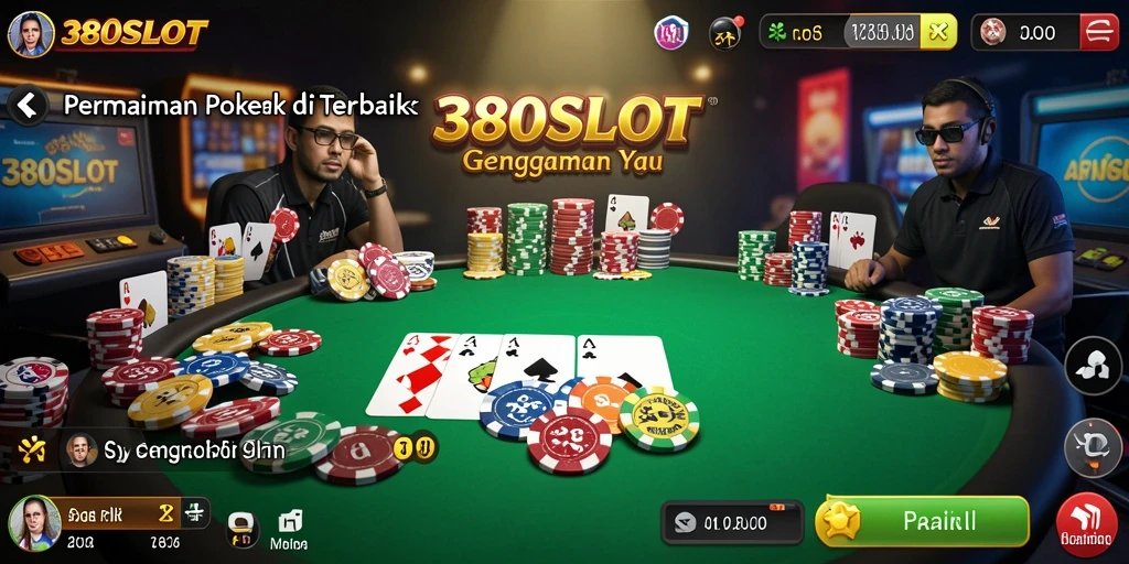 Tampilan gameplay yang mendebarkan di 380SLOT Poker.
