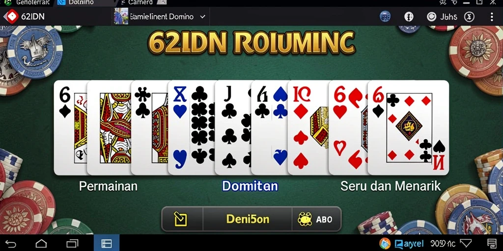 Tampilan gameplay menarik dari permainan Domino 62IDN.