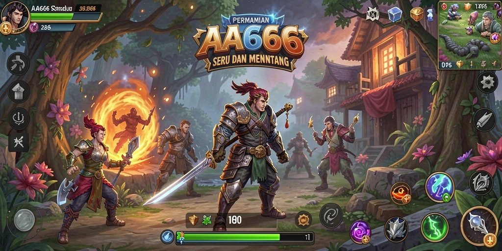 Tangkapan layar gameplay AA666 yang menunjukkan aksi RPG yang mendebarkan.