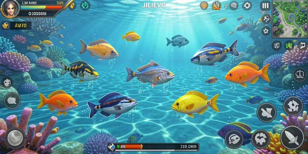 Tampilan gameplay seru <strong>JILIEVO</strong> dengan aksi menembak ikan yang mendebarkan.