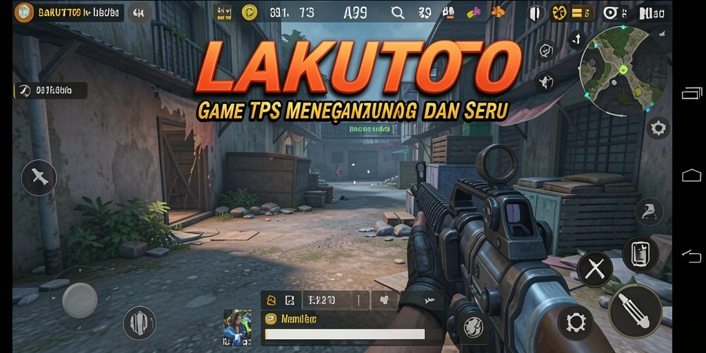 Screenshot utama menunjukkan aksi seru permainan TPS.