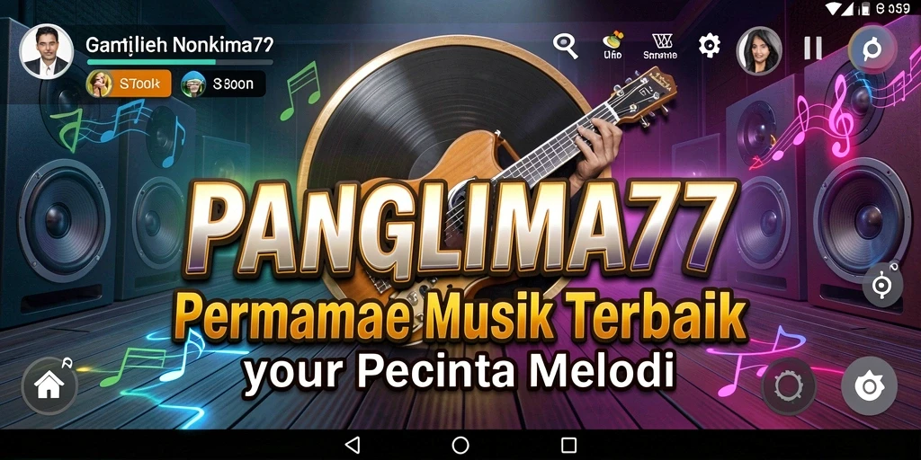 Tangkapan layar gameplay <strong>PANGLIMA77</strong> dengan interaksi musik yang menarik.