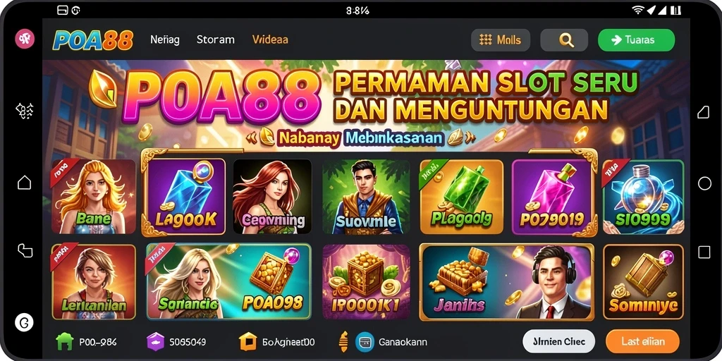Screenshot gameplay POA88 menampilkan kombinasi simbol slot yang menarik.