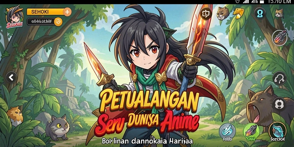Screenshot SEHOKI menampilkan karakter dalam pertarungan seru di dunia anime.