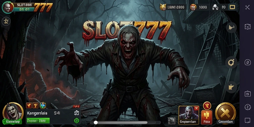 Tangkapan layar utama SLOT777 menampilkan gameplay yang penuh ketegangan dan kengerian.