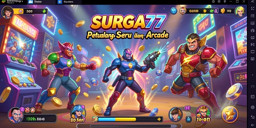 Tampilan gameplay seru dan menantang di SURGA77.