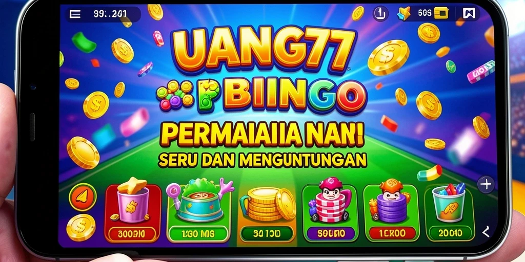 Tampilan gameplay UANG77 yang seru dan menarik saat bermain Bingo.